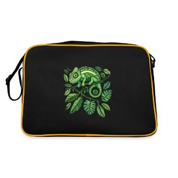 Chameleonaire A Rich Lizard für - Retro Tasche - Schwarz/Gold - Hinten