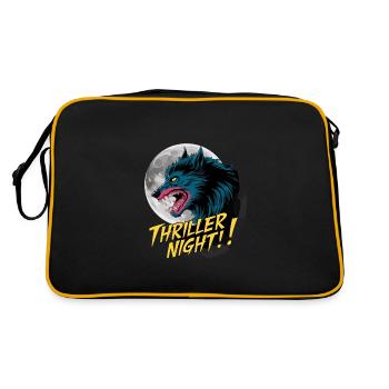 Werwolf für einen Werwolf Fan - Retro Tasche - Schwarz/Gold - Hinten