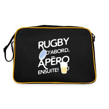 Rugby et apéro - Sac Retro - noir/or - Dos