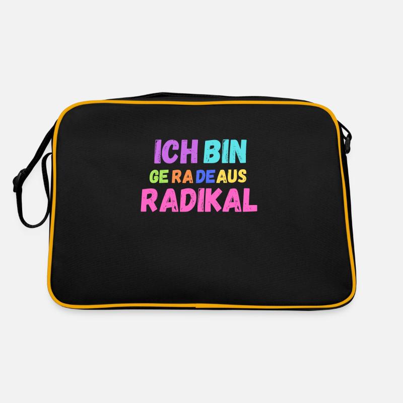 Ich bin geradeaus radikal Retro Tasche