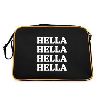 Hella comme nom - Sac Retro - noir/or - Dos