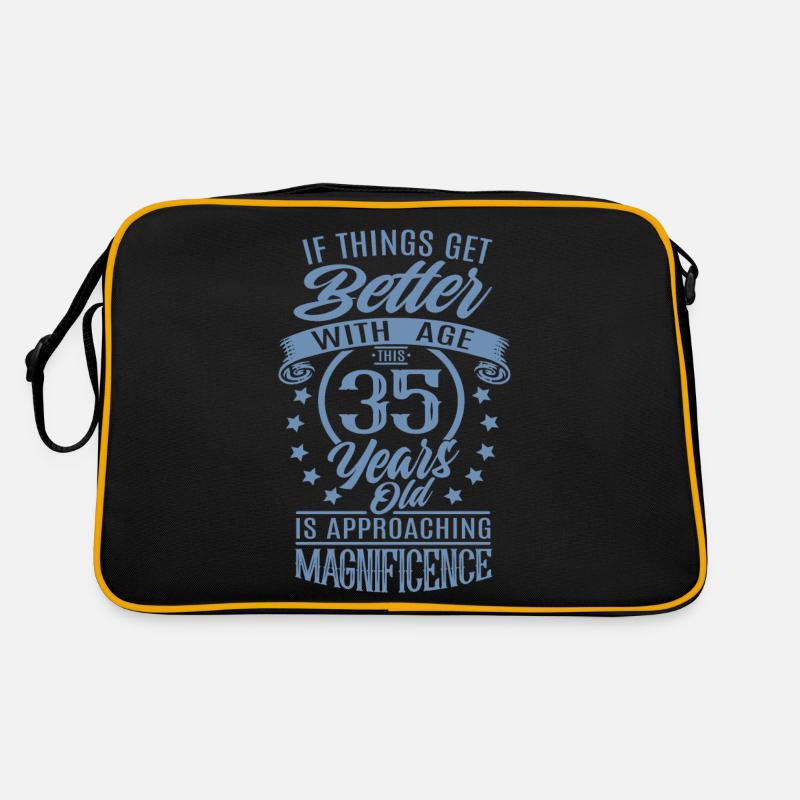 Drôle 35 anniversaire Dire vieillissement Sac Retro