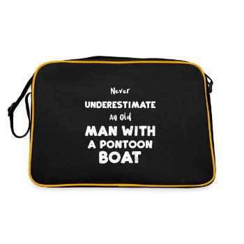 Ne sous-estimez jamais un vieil homme ... - Sac Retro - noir/or - Dos
