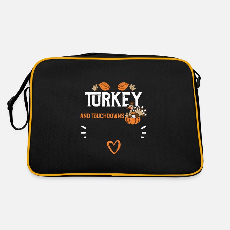 Turkey And Touchdowns Retro Tasche