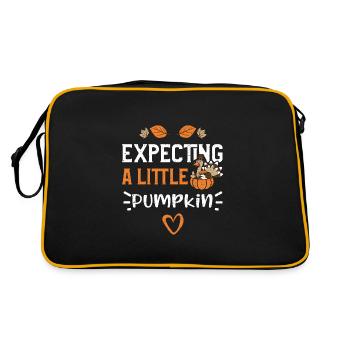Expecting A Little Pumpkin - Retro Bag - black/gold - Back
