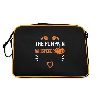 The Pumpkin Whisperer - Pumpkin - Retro Tasche - Schwarz/Gold - Hinten