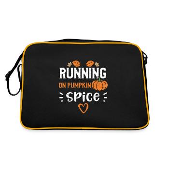 Running on Pumpkin Spice - Pumpkin - Retro Tasche - Schwarz/Gold - Hinten