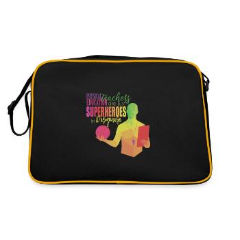 Physical education teacher PE teacher physical education exercise - Retro Bag - black/gold - Back