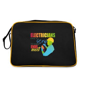 Electrician - Retro Bag - black/gold - Back