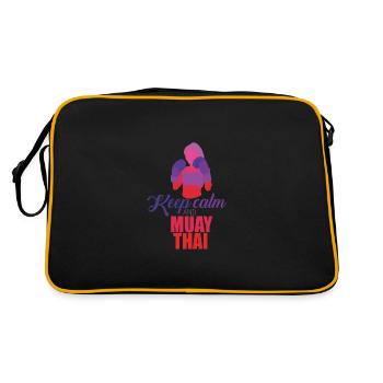 Muay Thai Arts Martiaux Boxe Thaïlandaise Kickboxing Sports - Sac Retro - noir/or - Dos