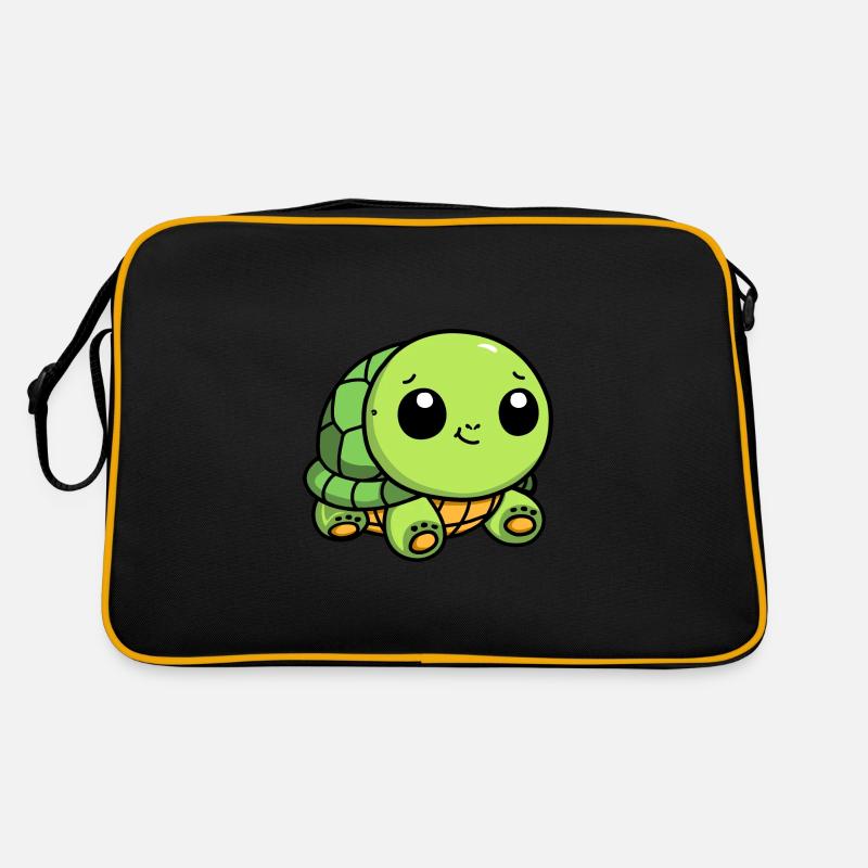 Cute Chibi Turtle | Cute cartoon design Retro Bag