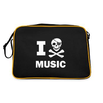 I Pirate Music - Retro Bag - black/gold - Back