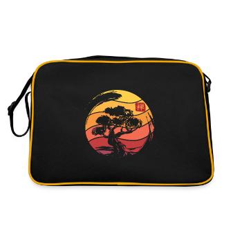 Japanese tree plant - Retro Bag - black/gold - Back