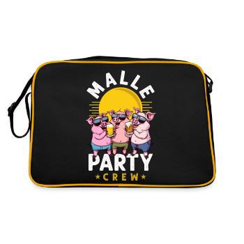 Malle Party Crew Sau Majorque Plage - Sac Retro - noir/or - Dos