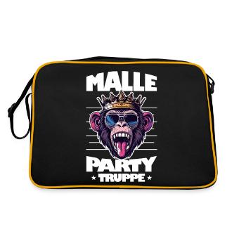 Malle Party Troop Mallorca Monkey Saying - Retro Bag - black/gold - Back