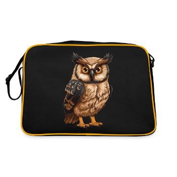 Owl Animal - Retro Bag - black/gold - Back
