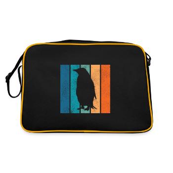 Penguin Penguins Animal Ice South Pole Retro Gift - Retro Bag - black/gold - Back