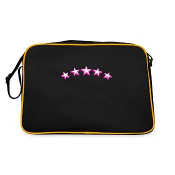 Étoiles roses - Sac Retro - noir/or - Dos