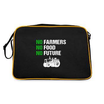 Pas d’agriculteurs, pas de nourriture, pas d’avenir Agriculteurs - Sac Retro - noir/or - Dos