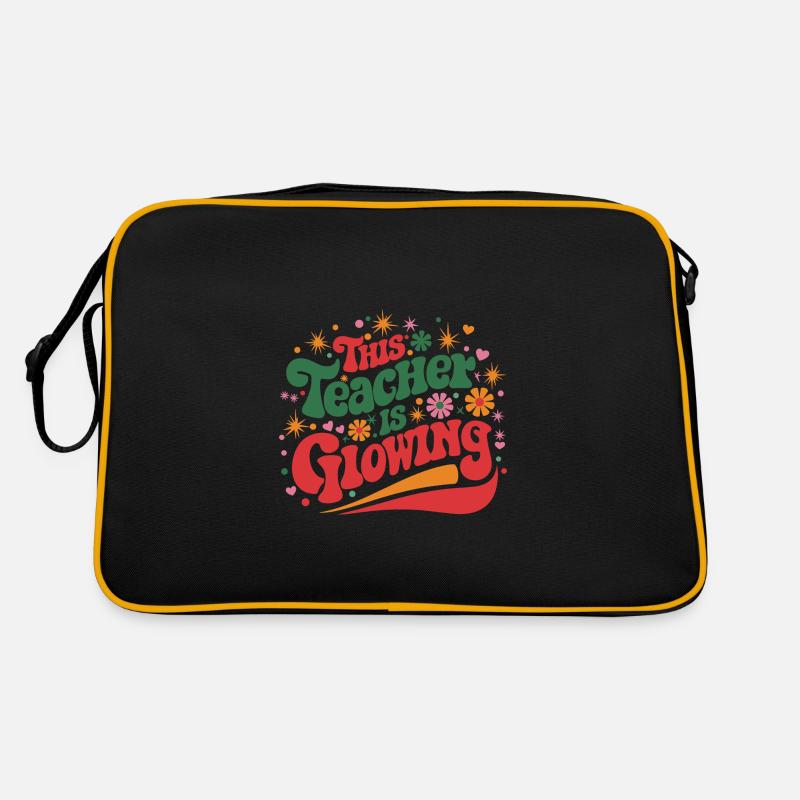 This Teacher Is Glowing Retro Tasche