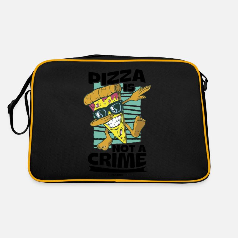Pizza Is Not A Crime Retro Tasche