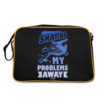 Skateboarding skating cool guys - Retro Bag - black/gold - Back