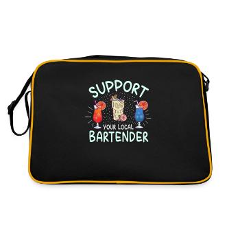 SUPPORT YOUR LOCAL BARTENDER Barkeeper Bar - Retro Bag - black/gold - Back