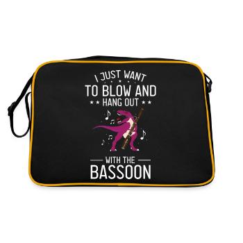 Bassoonist design for woodwind orchestra - Retro Bag - black/gold - Back