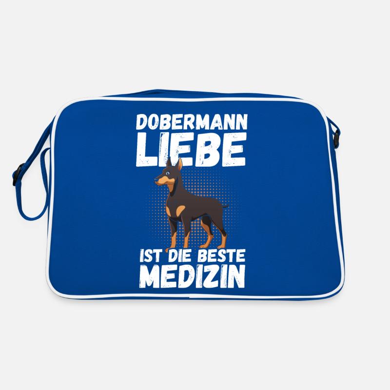 Hund Dobermann Retro Tasche