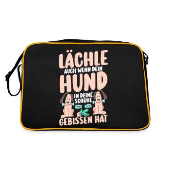 Dog Dog Owner Dog Owner Dog Motif Dogs - Retro Bag - black/gold - Back