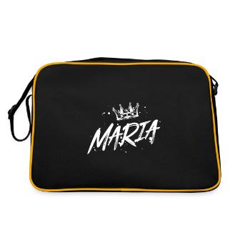 Maria - Retro Tasche - Schwarz/Gold - Hinten