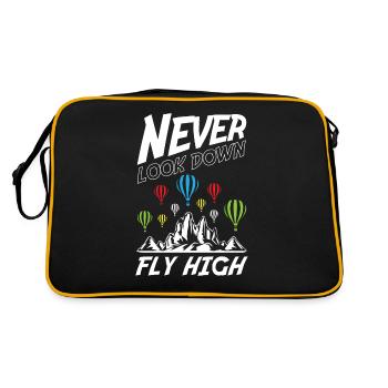 Never Look Down Fly High - Retro Bag - black/gold - Back