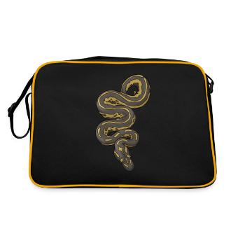 Python/Schlange - Retro Tasche - Schwarz/Gold - Hinten