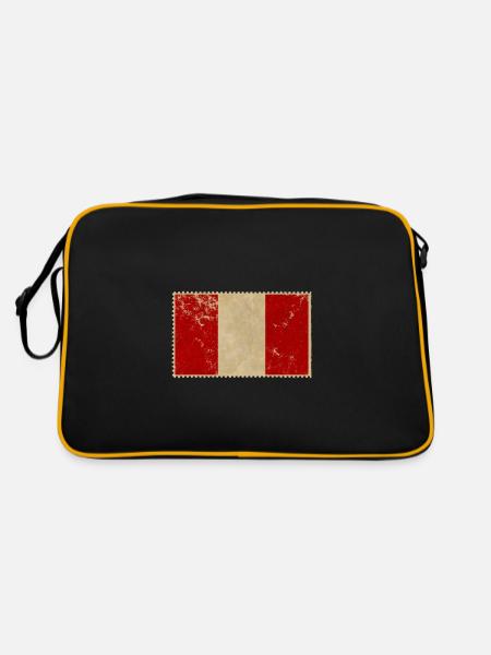 Peru - Retro Tasche - Schwarz/Gold - Hinten