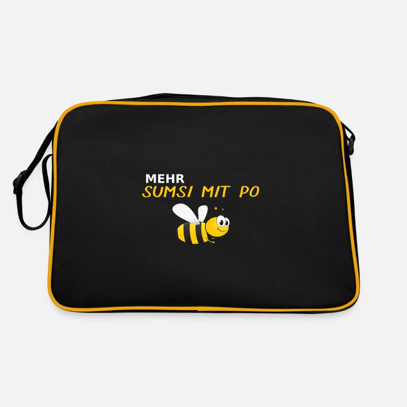 Lustiges BIenen Optimismus Sumsi mit Po Geschenk Retro Tasche