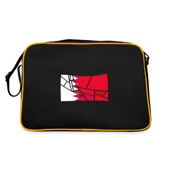 Bahrain - Retro Tasche - Schwarz/Gold - Hinten