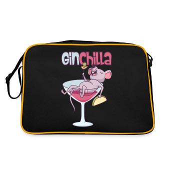 Ginchilla Souris ivre dans le verre de martini - Sac Retro - noir/or - Dos