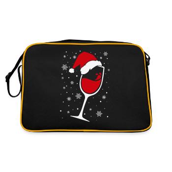 Verre à vin Santa Hat Noël - Sac Retro - noir/or - Dos