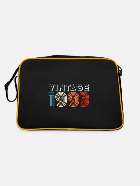 Vintage 1993 93 Birthday Retro Vintage Gift - Retro Bag - black/gold - Back