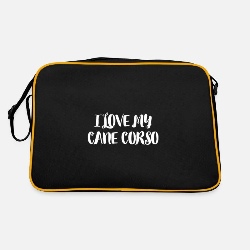 Ich liebe meinen Cane Corso Retro Tasche