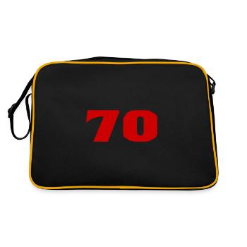 70. 70 ANS. 70e ANNIVERSAIRE. ANNIVERSAIRE 70 ANS. - Sac Retro - noir/or - Dos
