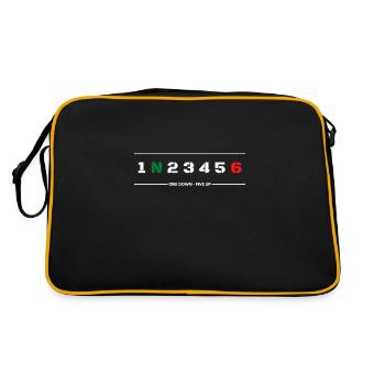 Motorcycle Lovers Motorbike One Down - Five Up - Retro Bag - black/gold - Back