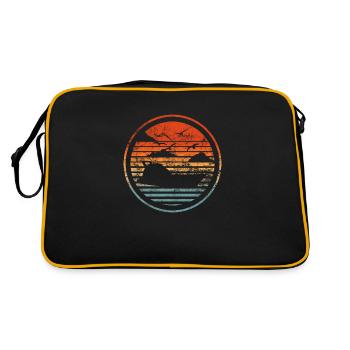 Rétro Bateau à moteur Captain Sunset Vintage - Sac Retro - noir/or - Dos