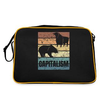 Capitalism Stock Exchange Stock Market Bear Market Stocks - Retro Bag - black/gold - Back