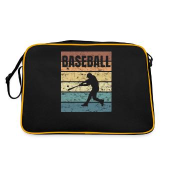Baseball Baseball Bat Homerun Pitcher Catcher - Sac Retro - noir/or - Dos