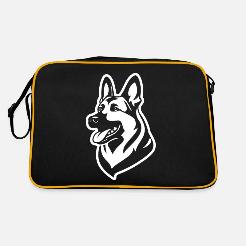 Tête de chien de berger allemand Sac Retro