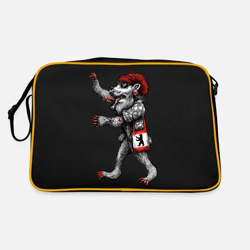 Berlin - Retro Tasche - Schwarz/Gold