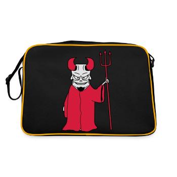 Mr underworld coat Trident evil Satan grin - Retro Bag - black/gold - Back