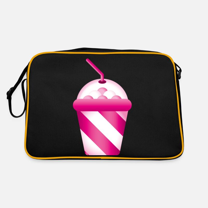 Smiley Shake - Retro Tasche - Schwarz/Gold