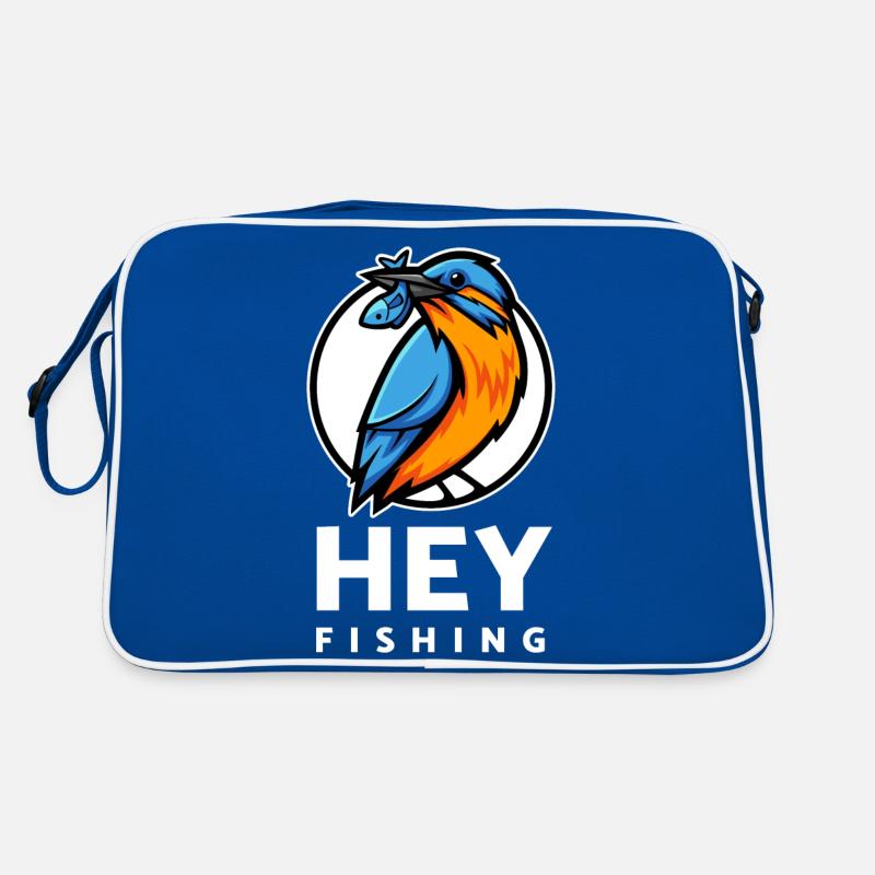 Logo HEYFISHING en couleur avec lettres blanches Sac Retro